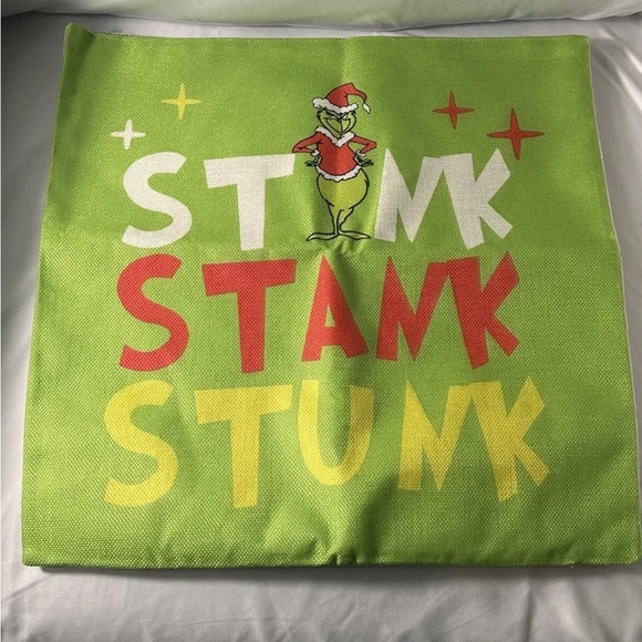 CACOLULU Christmas Pillow Covers 18X18 Set of 4  Decorative Pillow Covers Grinch - Picture 2 of 5